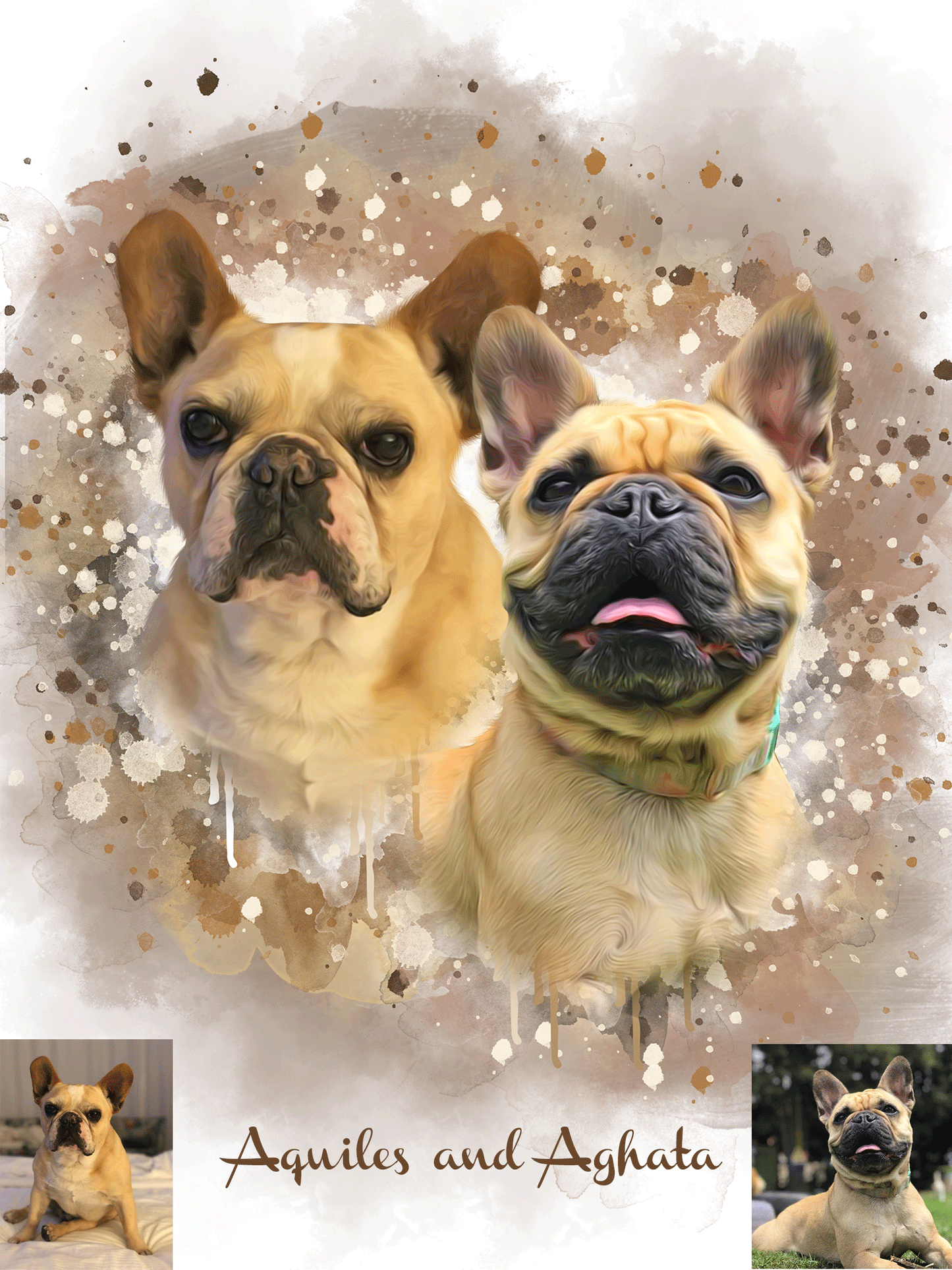 WATERCOLOR PORTRAIT - PETS - FAMILY PORTRAIT